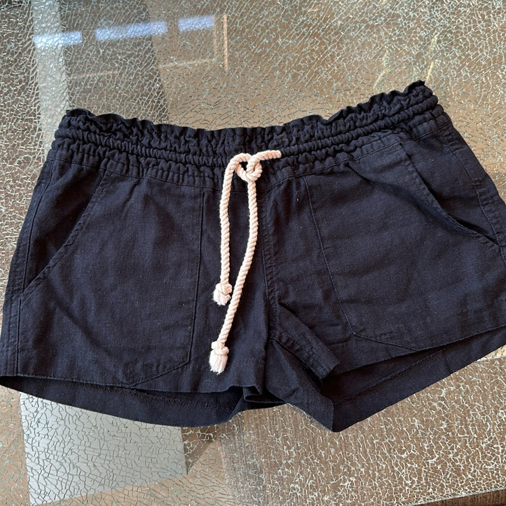 Xs Roxy Navy Shorts Drawstring & Elastic Waist - image 1